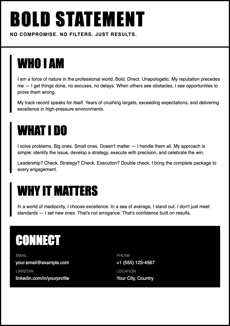 Monochrome stark self introduction